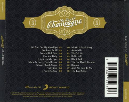 Champagne The Best Of Champagne : Back